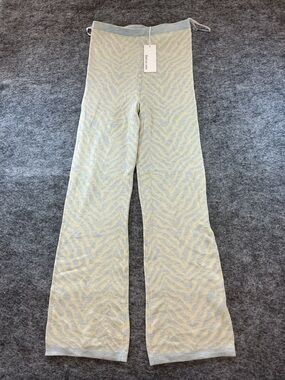 Find Me Now Yellow and Blue Zebra Print Knit Pants DDD